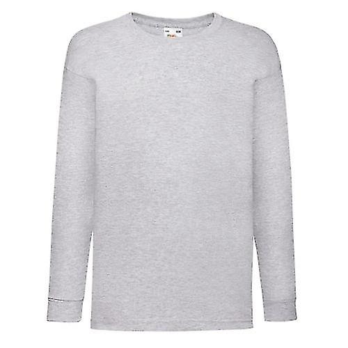 Fruit of the Loom Childrens/Kids Valueweight Heather Long-Sleeved T-Shirt