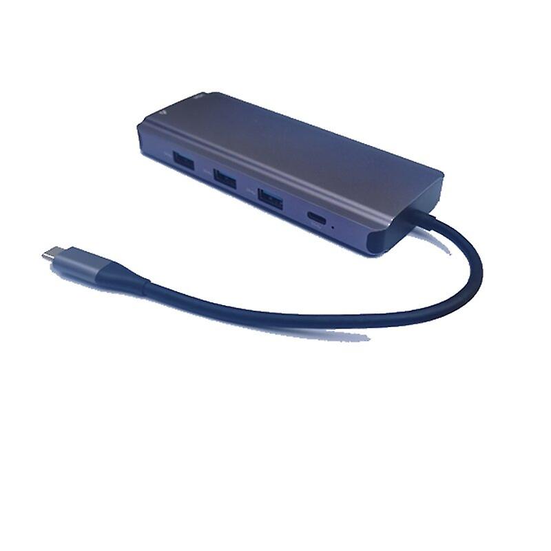 12 In 1 Triple Display Usb-c Hub Docking Station Adapter With 4k Hdmi Hd Display