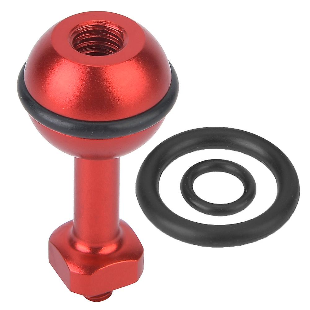 Action Camera Diving Mount Ball Head Fill Light Holder 1/4'' Screw (Red)