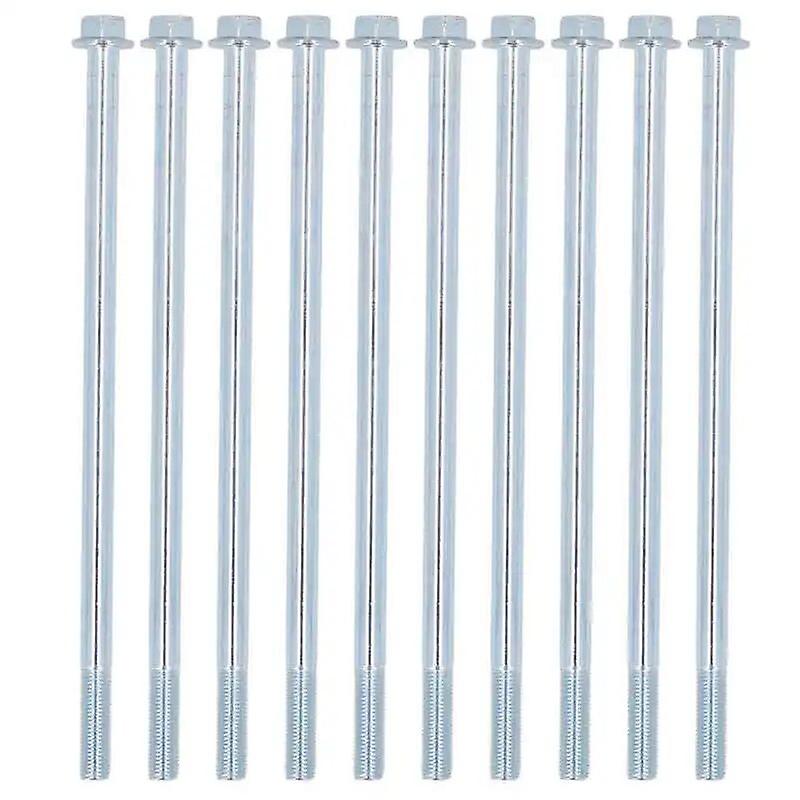 10pcs Internal Thread Screw Carbon Steel Thread Solid Lengthened Hex Head Screw~8982