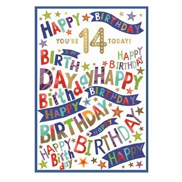 Simon Elvin You're 14 Today Greetings Card (Pack of 6)
