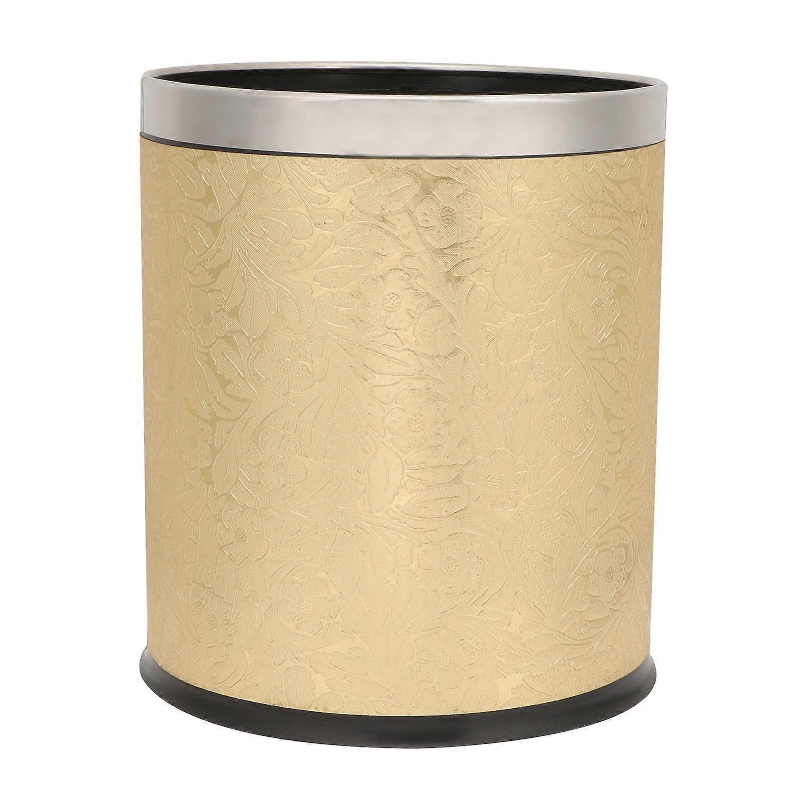 Decorative Garbage Basket Double Layer Trash Bin Lidless Waste Paper Basket