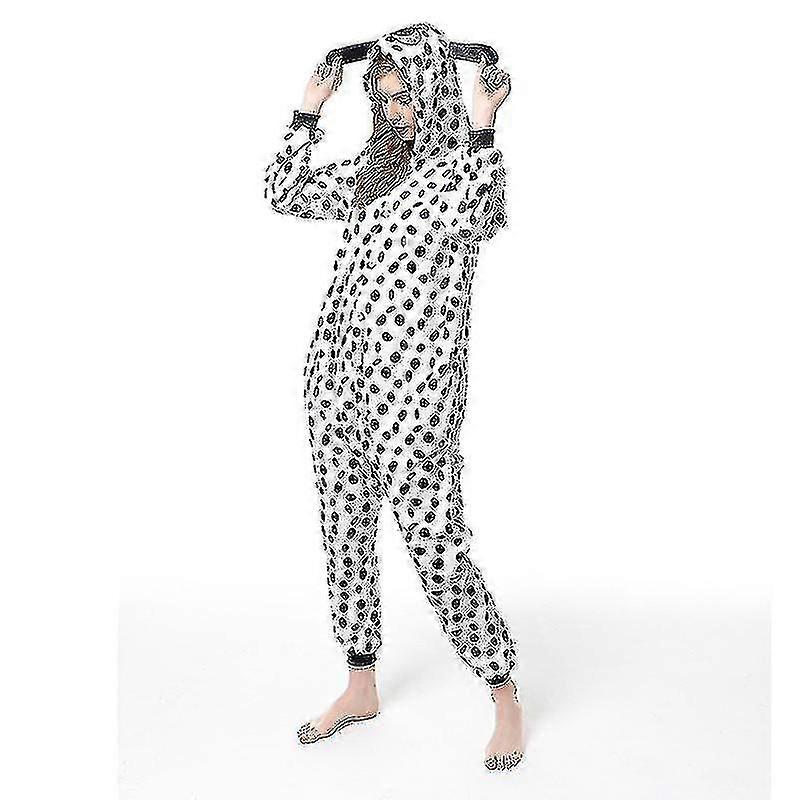 Unisex Vuxna Dalmatiner Kostym Djur Pyjamas Onesie Kigurumi Jumpsuit Sovkläder W Hög kvalitet