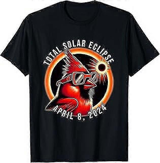 2024 Total Solar Eclipse April 8 Eclipse Cardinal Funny T-Shirt Exquisite Workmanship