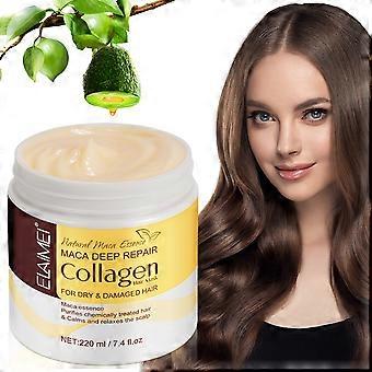 Collagen Hair Mask, Argan Oil Hair Mask Essence for Dry & Damaged Hair, Hydrating, Smooths and Nourishes, Deep Repair Hair Conditioner Mask for All Ha