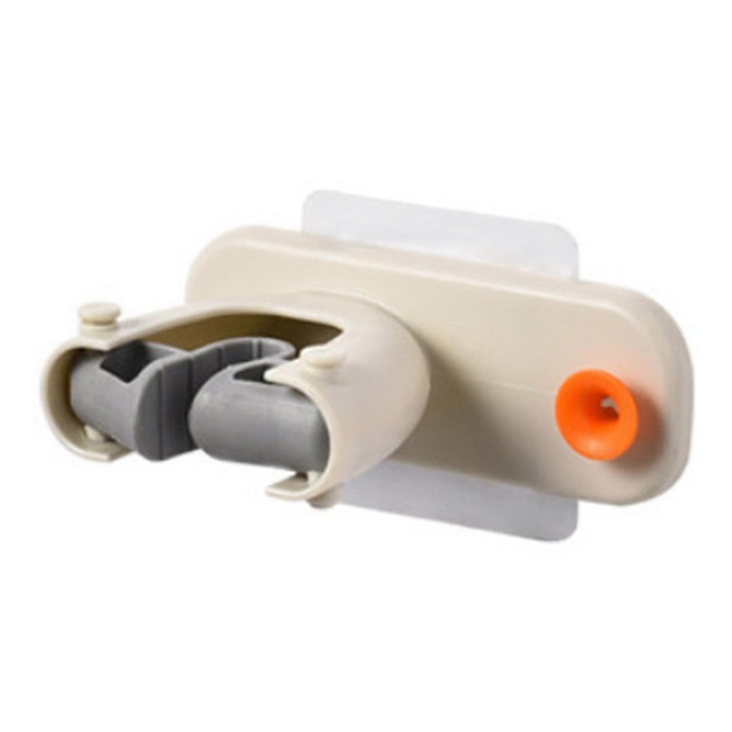 Mop Holder Wall Mounted Space Saving with Hook Cleaning Tools Storage Adhesive Broom Brush Organizer