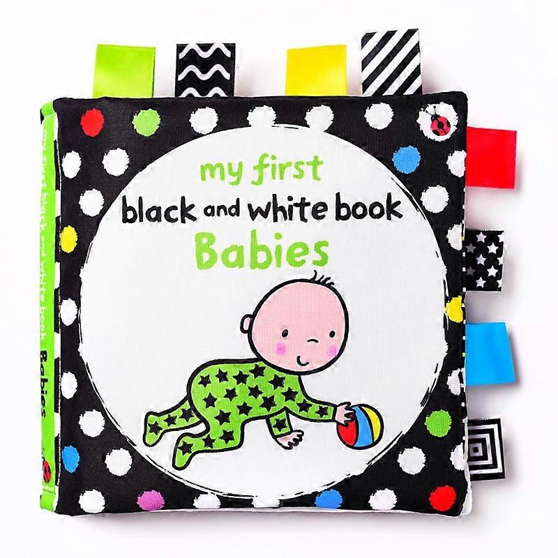 Baby Book Toys For Toddler Newborn Infant Soft Cloth Books Baby Quiet Book Early Educational Black White Book Visual Stimulation - Cloth Books