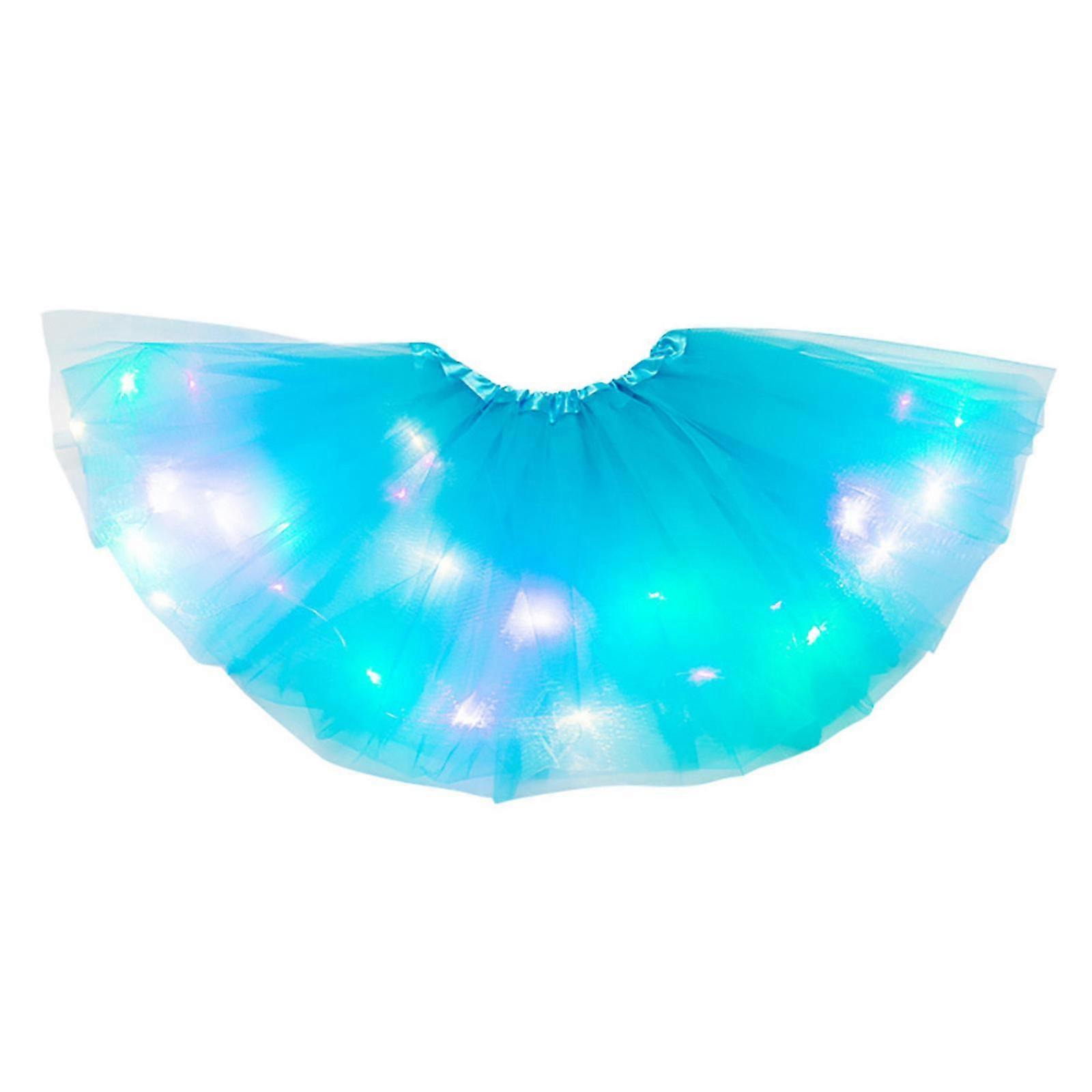 Zwarte Rok Vrouwen 3 Niveau Mesh Tule Prinses Met Led Kleine Lamp
