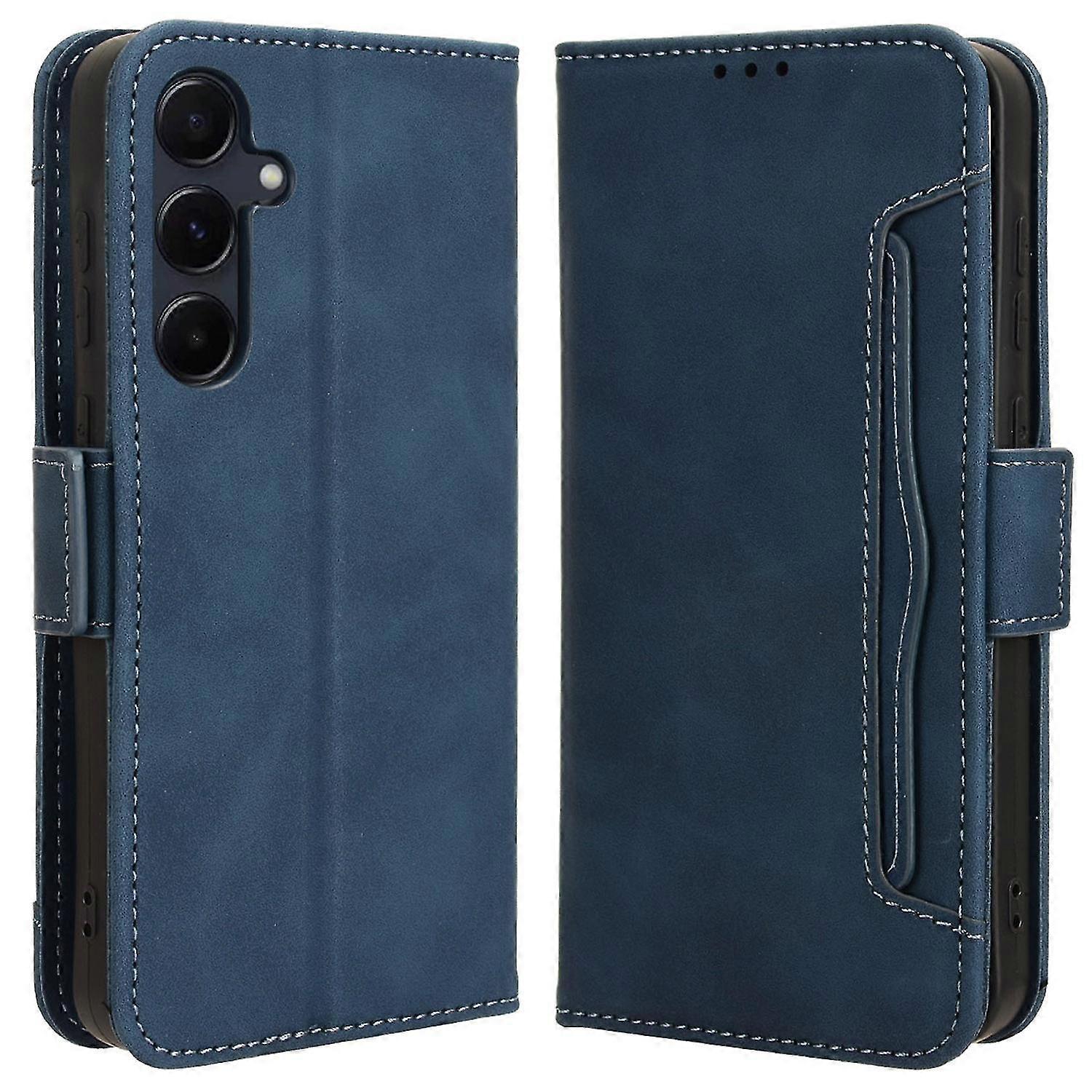 Blue For Samsung Galaxy A35 Case Wallet Leather Flip Phone Cover With Card Slots 5G