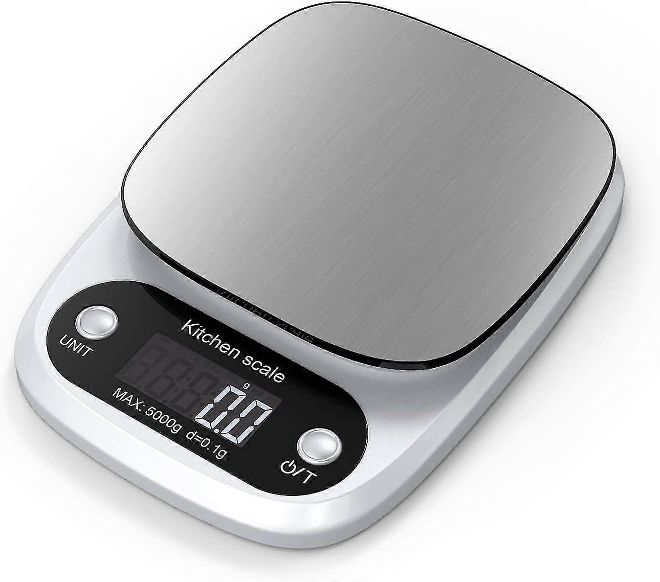 Professional Digital Kitchen Scale With Lcd Display And Tare Function Silver
