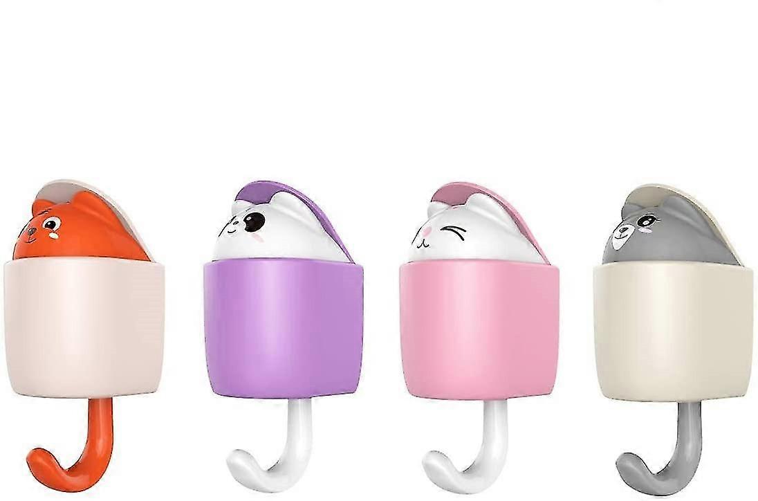 Adhesive Wall Hooks Coat Hooks Wall Mounted Hooks Aromatherapy 4 Pcs