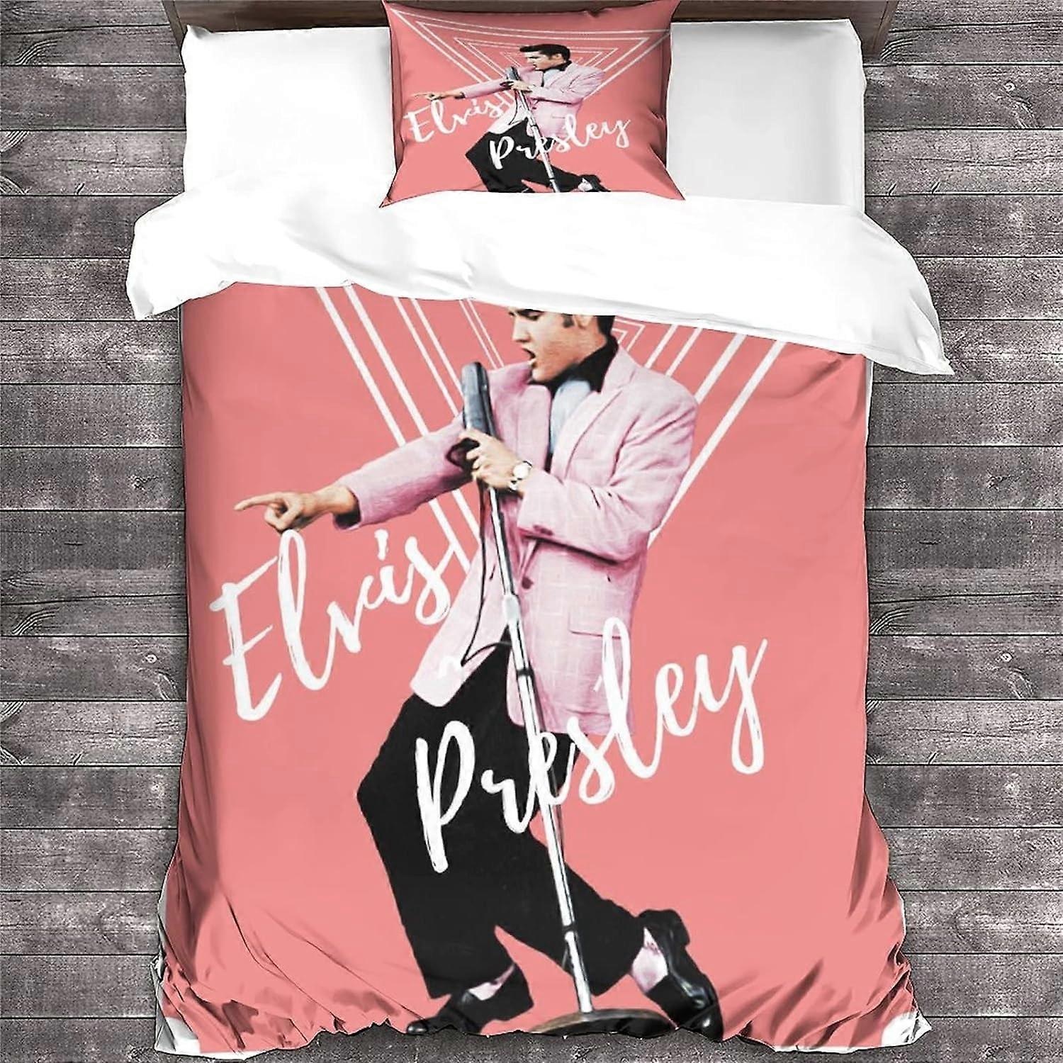 Elvis Presley Duvet Cover Singer Pieces,Rock 'n' Roll Bedding Set
