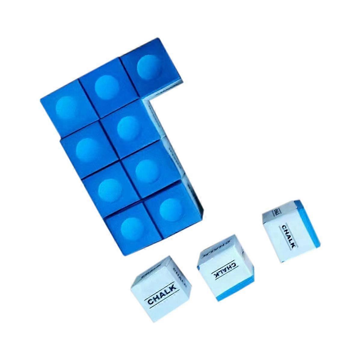 12Pcs Powdered Pool Cue Pool Table Chalk Essential Pool Cue Holder & Durable Snooker Chalk