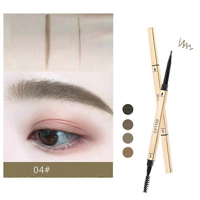 Double Ended Eyebrow Pencil Waterproof Rotatable Triangular Eyebrow Pencil Long Lasting Waterproof Makeup