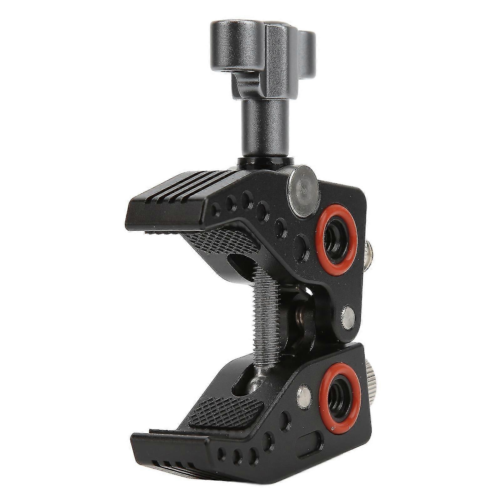 Super clamp for monitor led lights flash microphone versatile c clamp with 1/4 and 3/8 thread for cameras rods hooks shelves