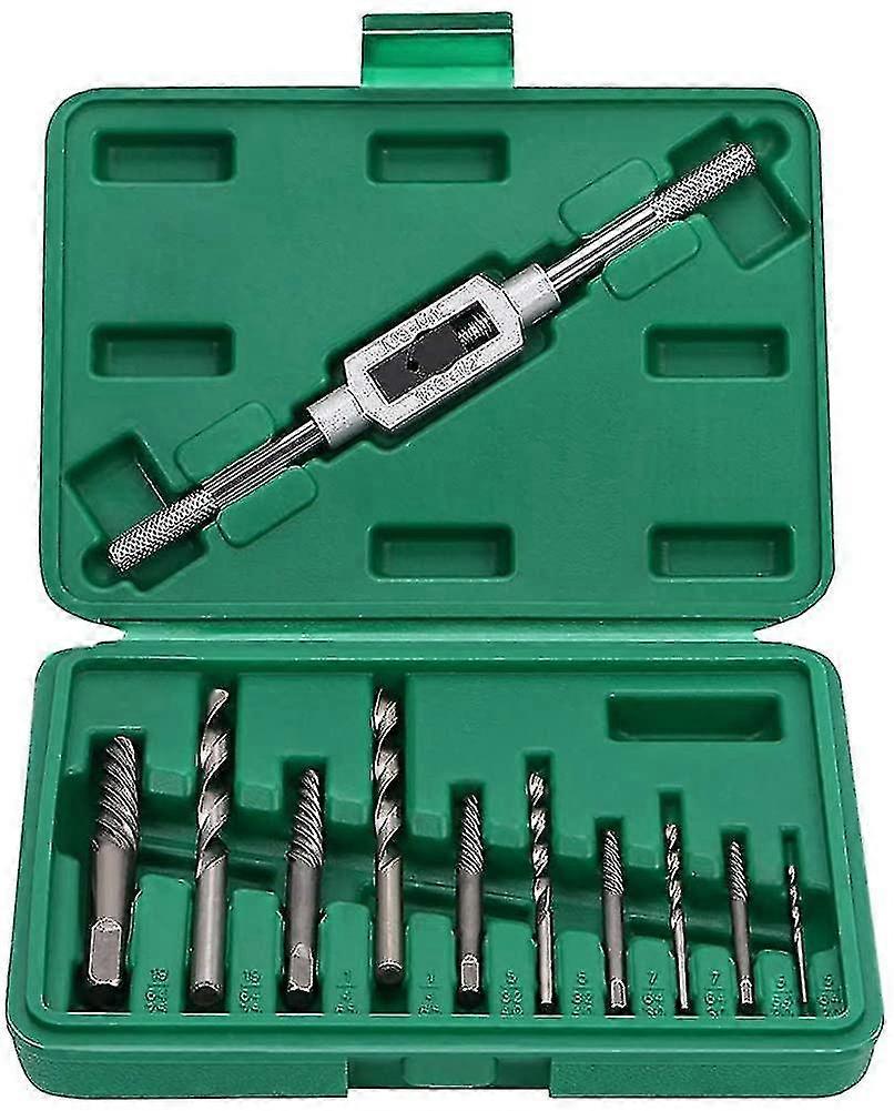 11pcs Damaged Screw Extractors Broken Bolts With Storage Box