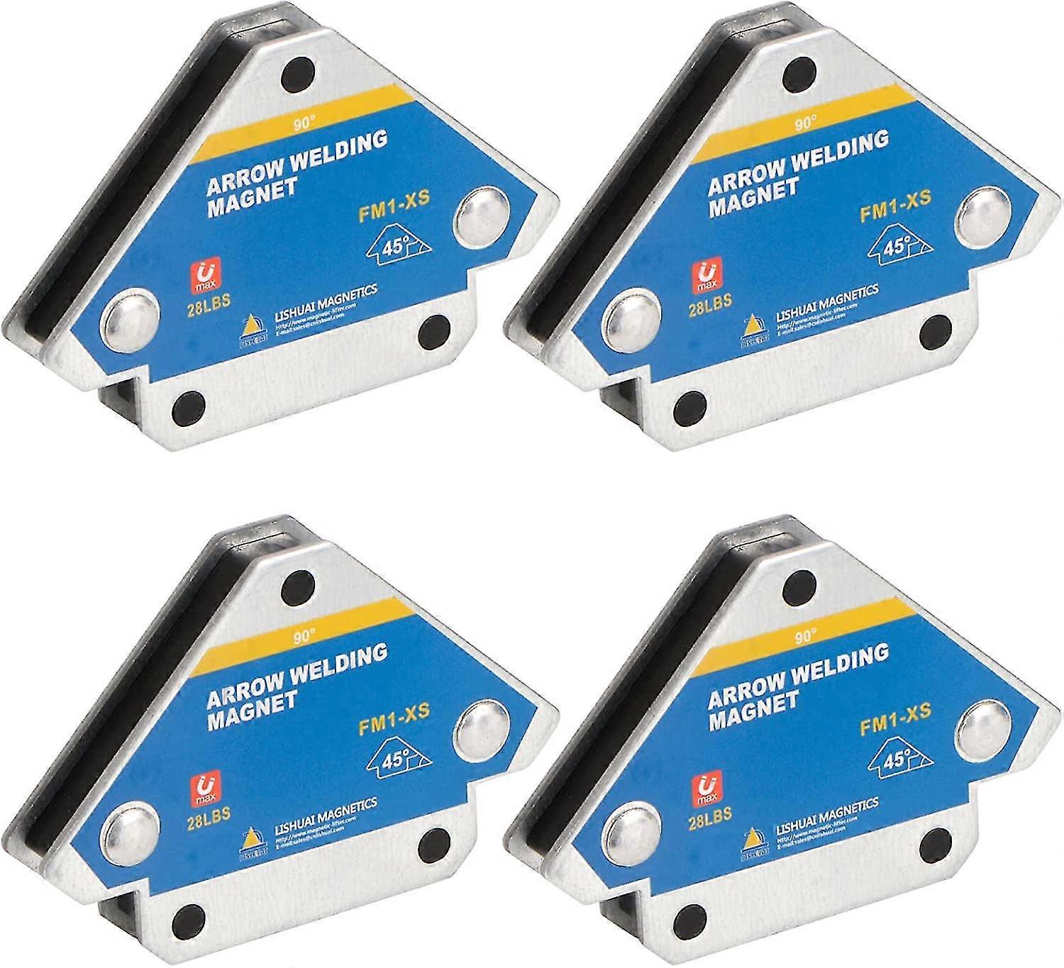 4pcs Welding Magnet With Holding Force 13kg/28lb Welding Square For Magnetic Positioner Angle