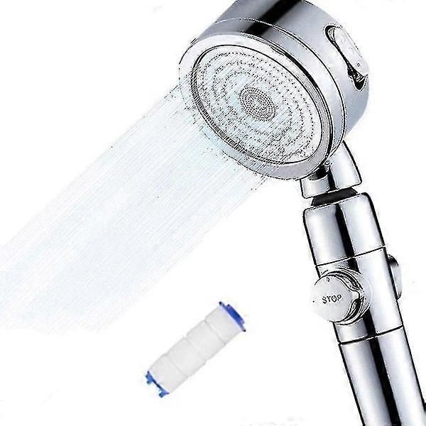 High Pressure Shower Head, With On/off Full Shutoff Push Button