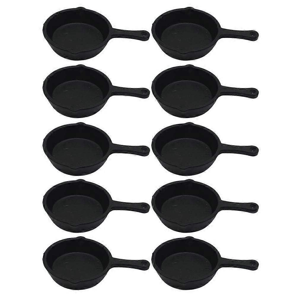 10Pcs Mini Frying Pans Simulation Cooking Pan Models Miniature Kitchen Gadgets