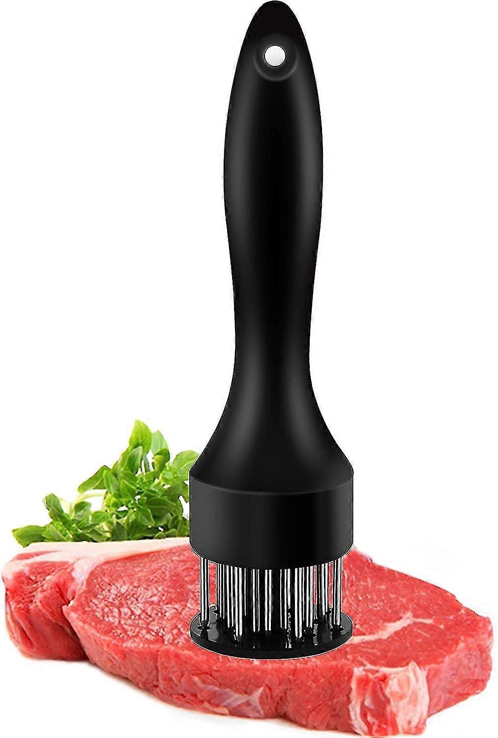 Stainless Steel Meat Tenderizer - Kitchen Tool With Sharp Needle Blades For Tenderizing And Cooking, Suitable For Roast Beef