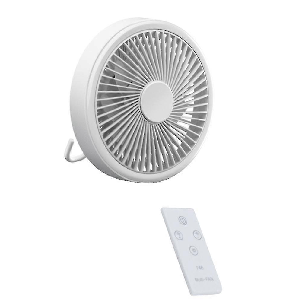 Rechargeable Ceiling Fans With Remote Control 360 Rotation 3speed Wind Desk Hanging Ventilator For