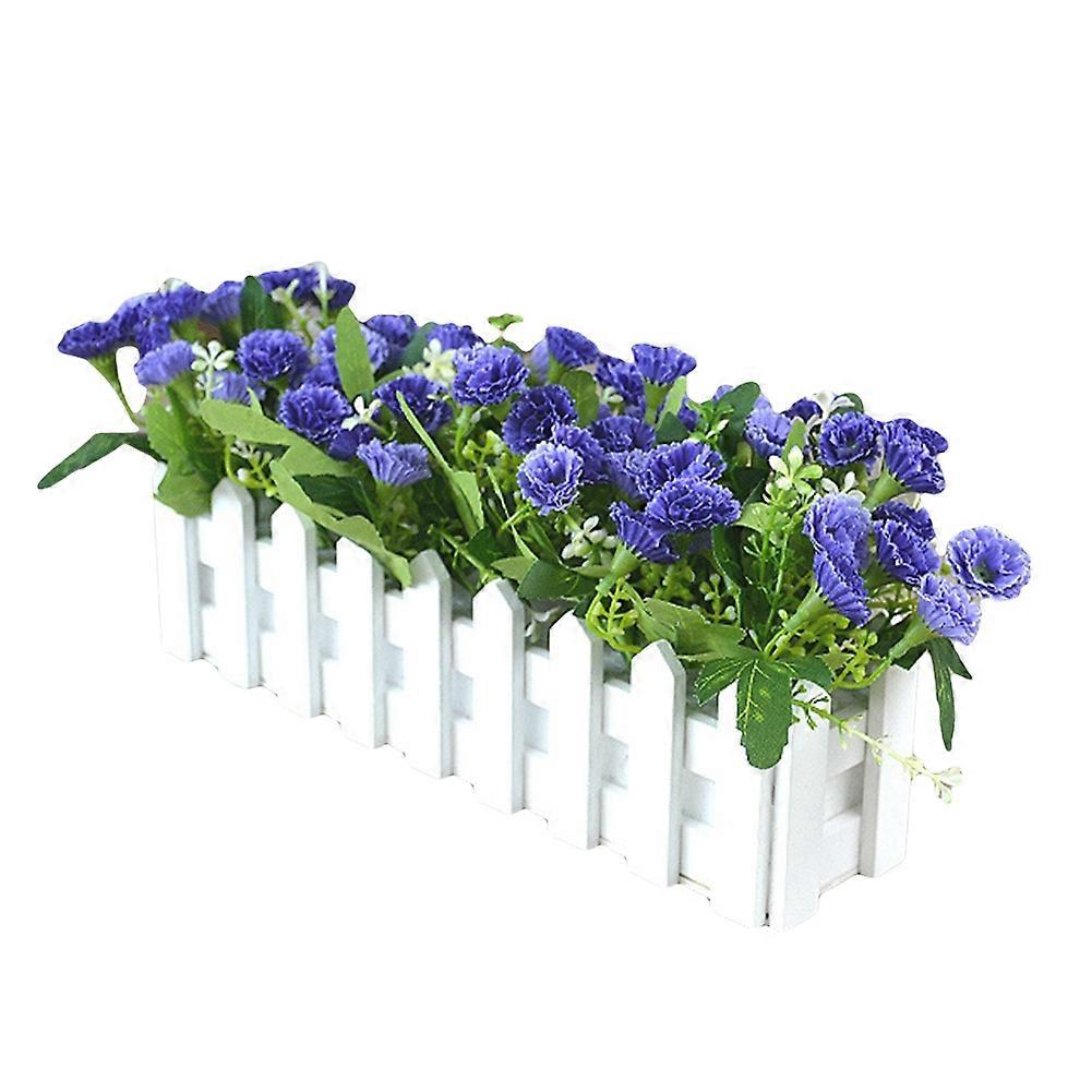 1 Bouquet Artificial Carnation Flower Wooden Fence DIY Stage Party Holiday Decor