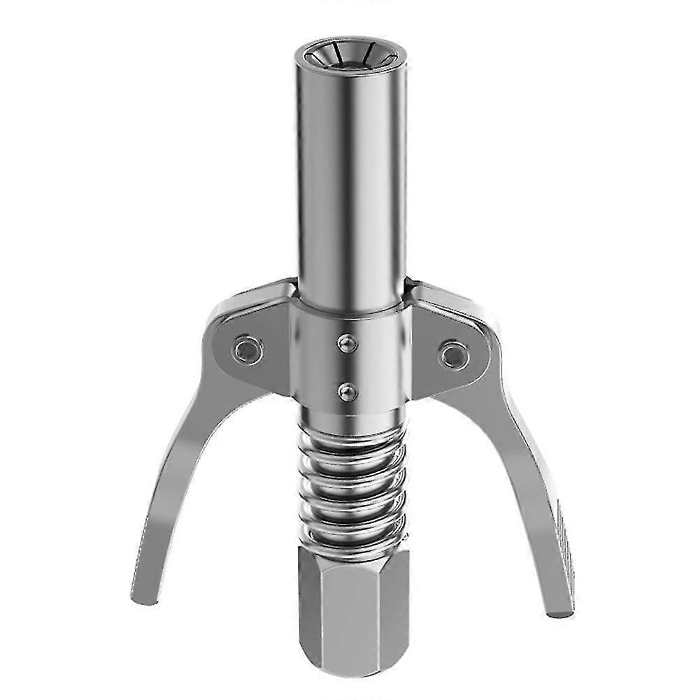 10000 Psi Grease Tool Coupler Double Handle Stainless Oil Injector Nozzle Heavy-duty Quick Lock Npt