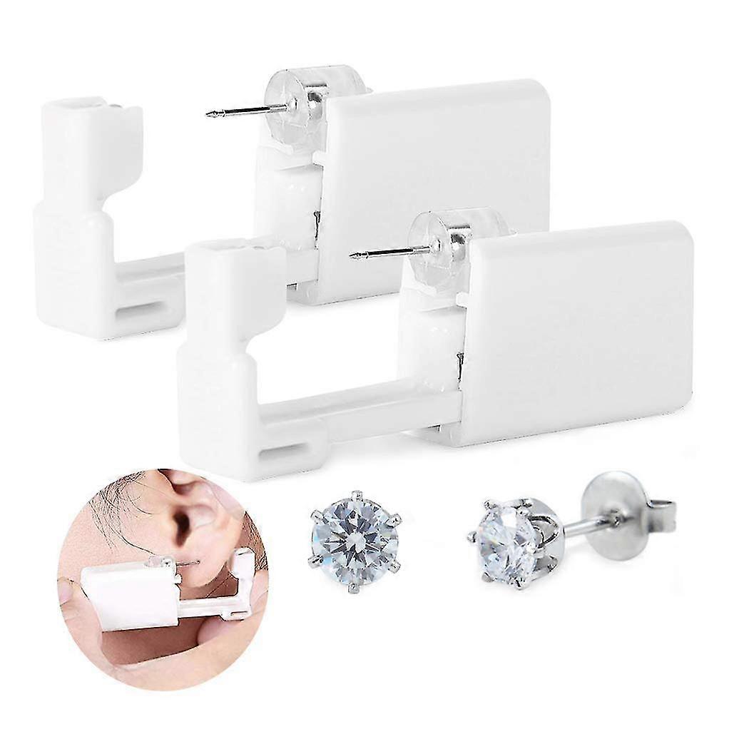 2pcs Disposable Safety Body Nose Lip Navel Ear Pierce Punch Tool