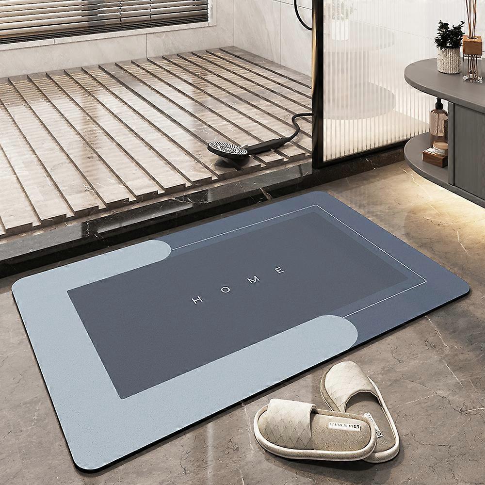 Super Absorbent Floor Mat (Gray Square, 50*80cm),Dirt-Proof,Memory Foam Bath Mat,Non-Slip Shower Mat,Non-Slip Microfiber Bath Mat