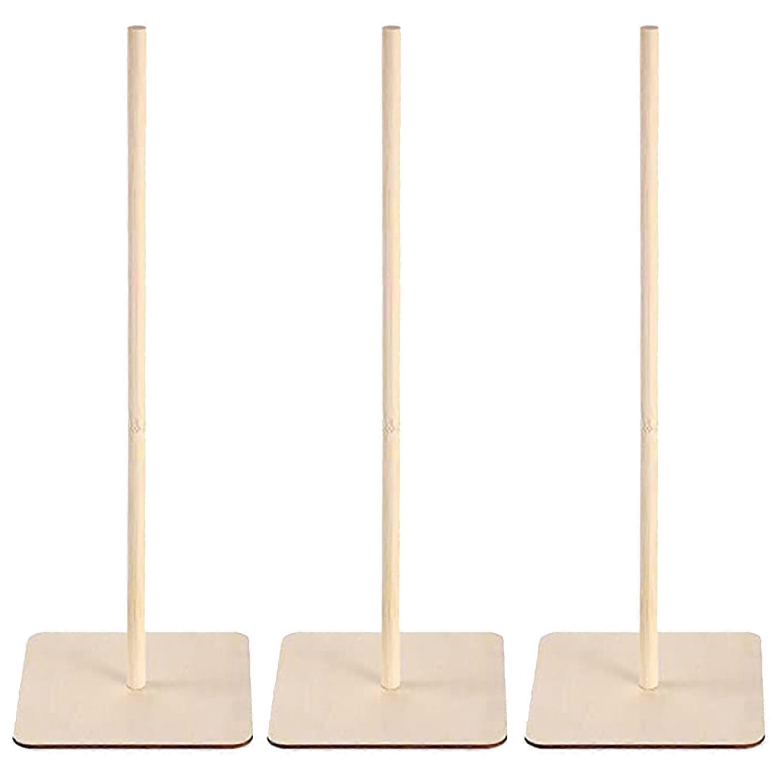 3PCS Rustic Wood Donut Stand Bar Heart Plum Blossom Shape Donut Bagels Display Stand Holder Wedding Birthday Treat Parties Supplies KAESI