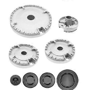 Complete 8-Piece Flame Cap Kit for Gas Stove Burners