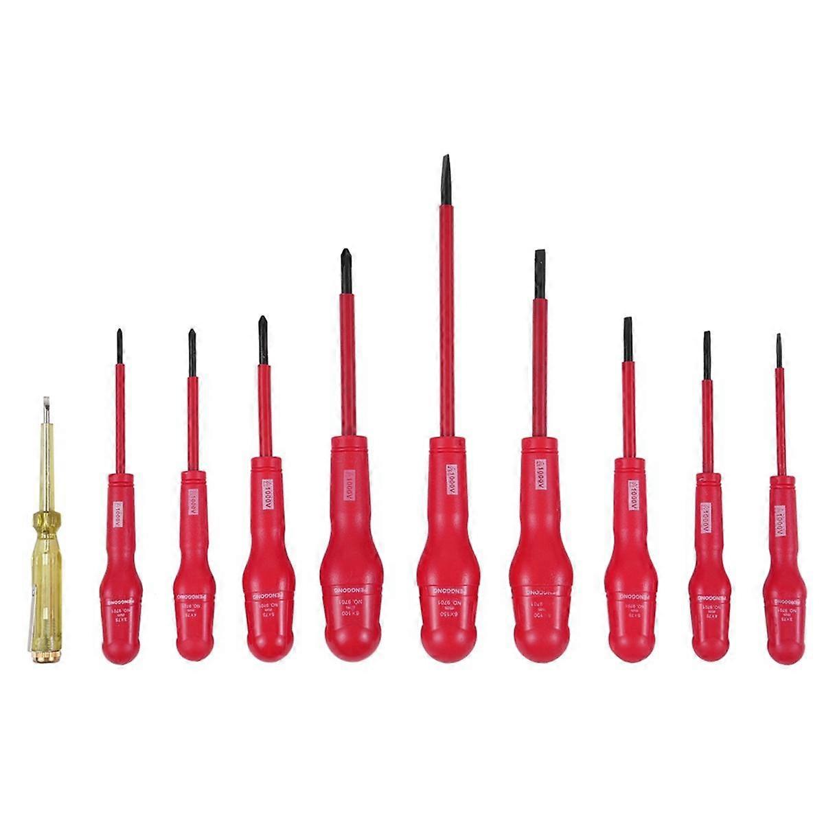 Insulated Screwdriver Set 1000V Insulated Electrician Screwdriver with Slotted Screwdrivers with T