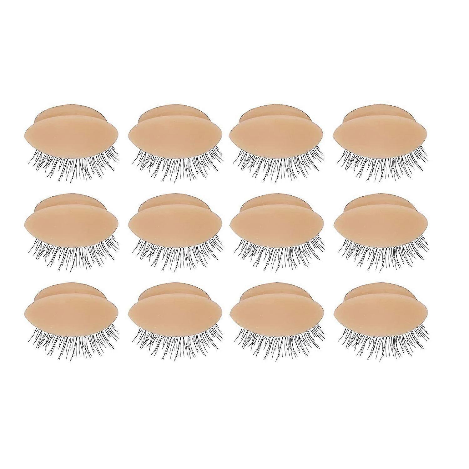 Replacement Eyelids for Eyelash Mannequin Head, Removable Eyelid with Eyelashes Extension Training