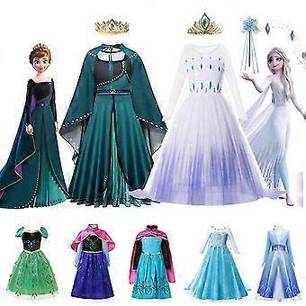 Costume Vestido Elsa Blanco Frozen Vestido De Princesa Niña