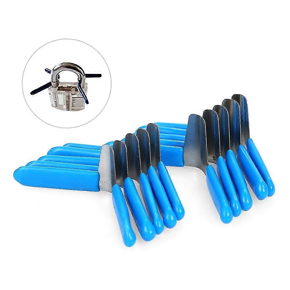 10 PCS Padlock Shim Picks Set Lock Pick Lockpicking Opener Accessories Practice Locksmith Tools Home