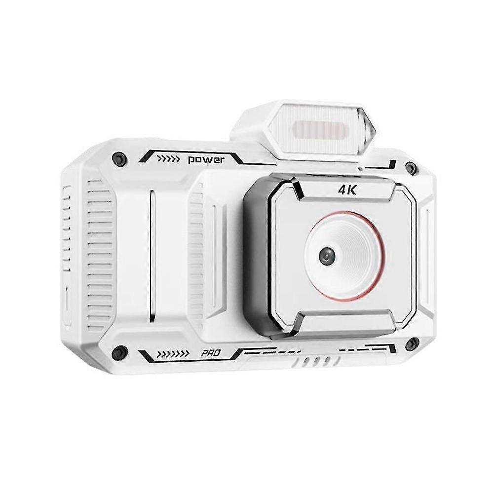 Digital Camera Hd Retro Camera Vlog Card Camera Selfie Filter Without Card Multifunctional Camera,white