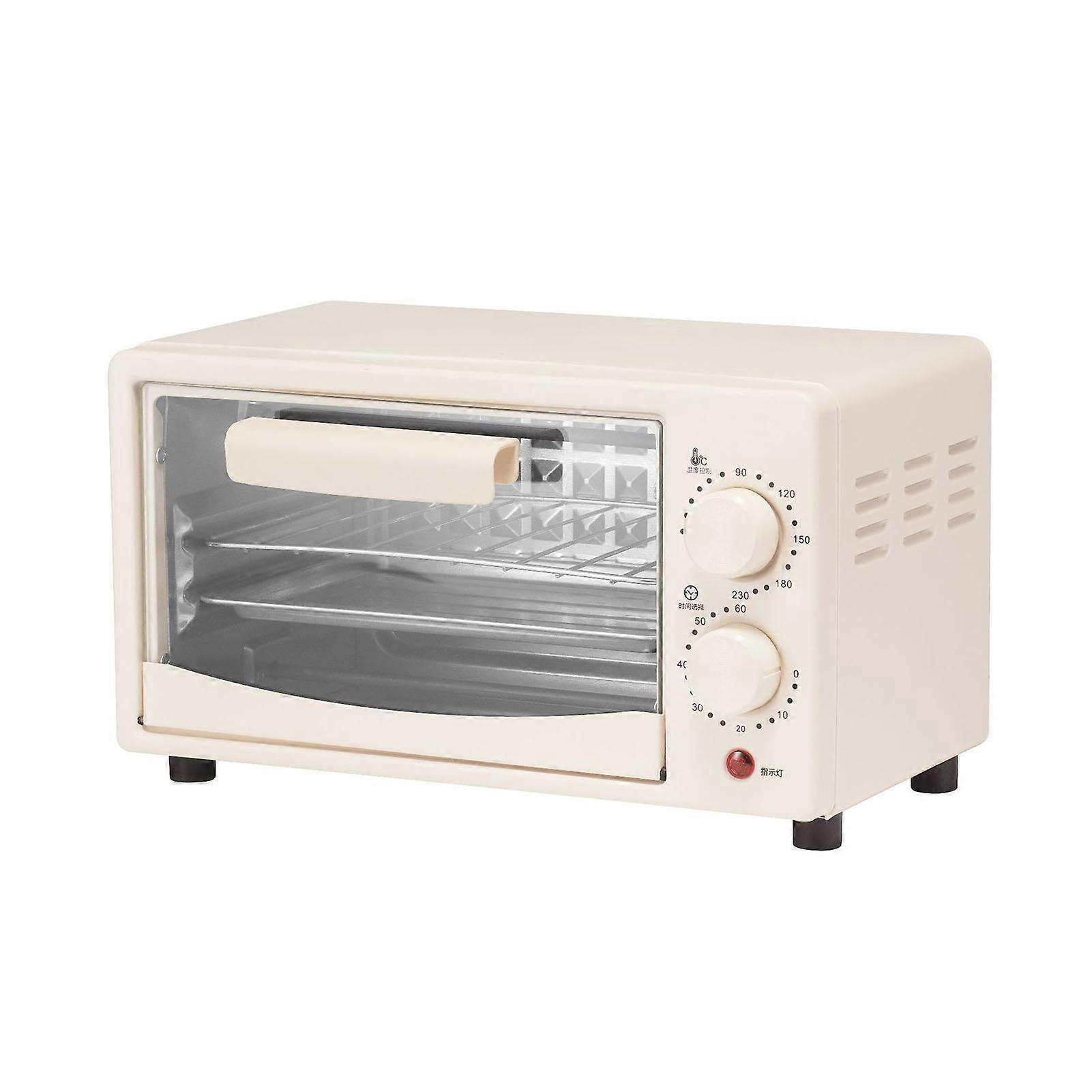 Baking Oven 2 Rack Capacity Multifunctional 12L Beige Intelligent Control Highly Efficient Heating Small Toaster Oven for Home Kitchen(YMCAT)