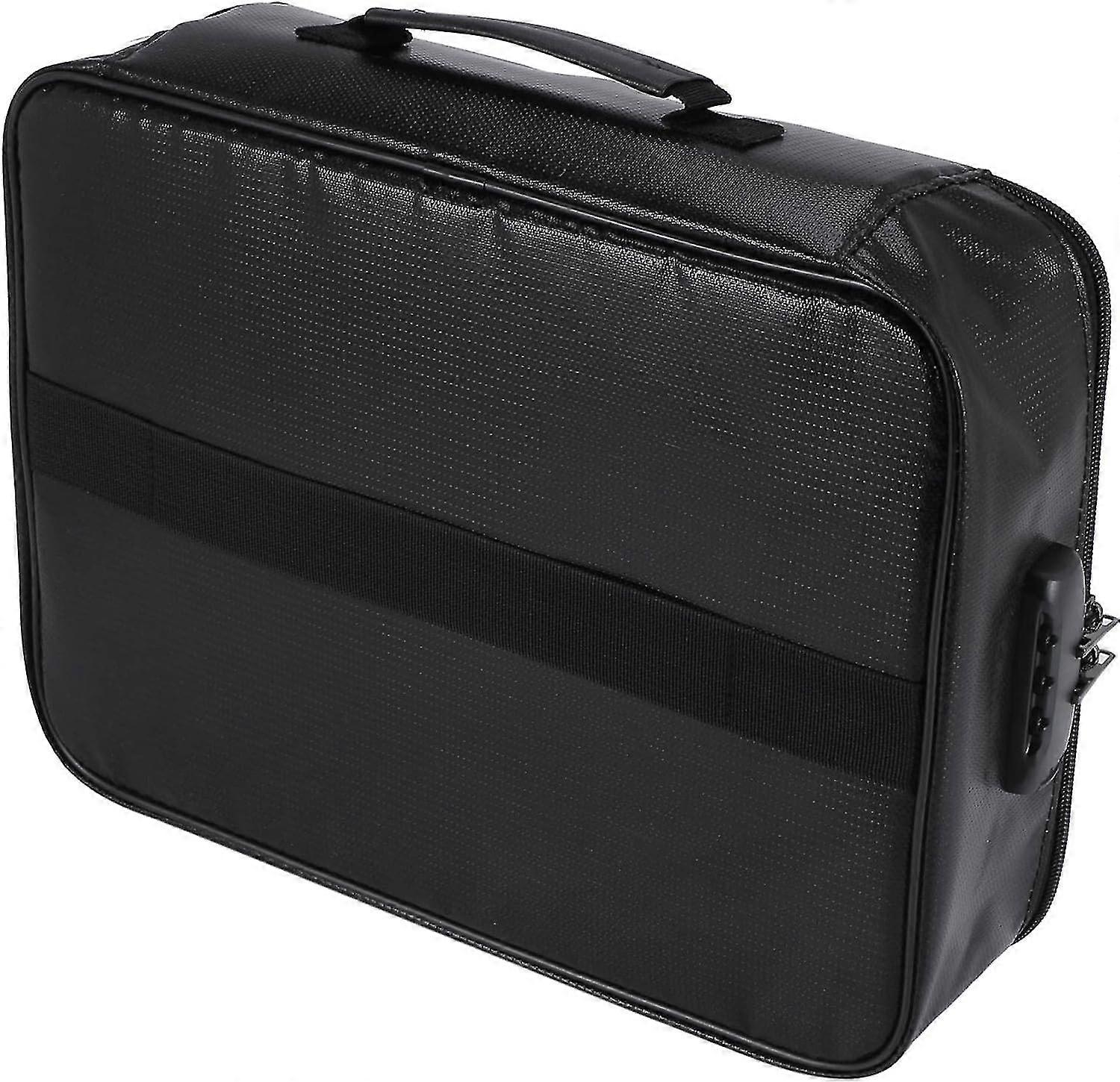 Fireproof Document Storage Lock Bag,Carry Wallet,Multi-Layer Portable Document Storage