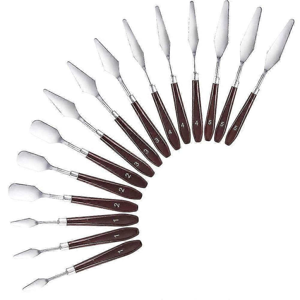 15 Pieces Palette Knife Set, Spatula Palette Knife Mixing Scraper for Oil, Canvas, Acrylic Painting
