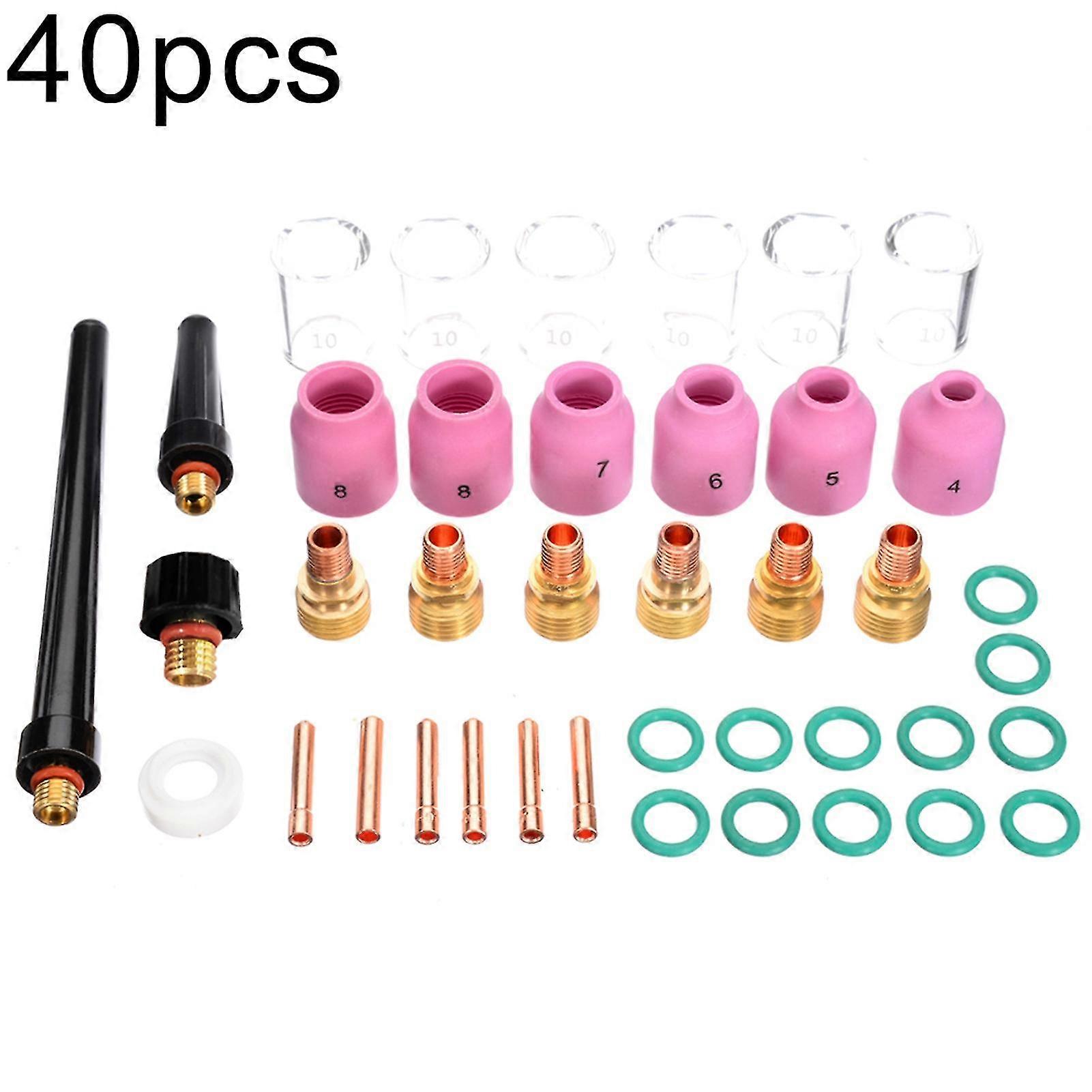 31pcs Torcia Per Saldatura TIG Lente A Gas Tozza #12 Tazze Resistenti - Foto 8