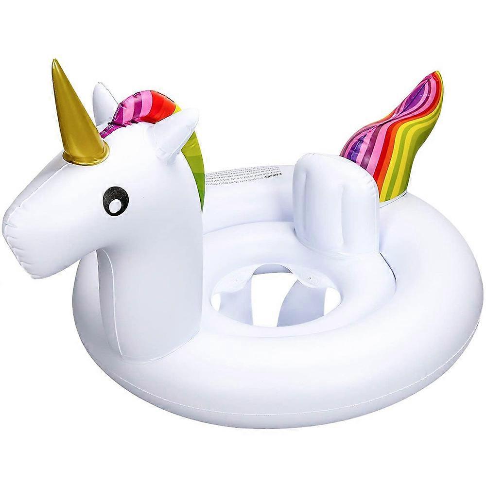 Baby Pool Float Unicorn Småbarn Floaties Spedbarn Oppblåsbar Svømmering Med Håndtak, Summer Party Lounge Flåte Dekorasjoner For Barn