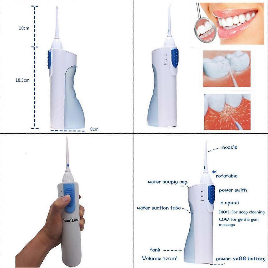 Oral Water Flosser Cordless Portable Teeth Cleaner