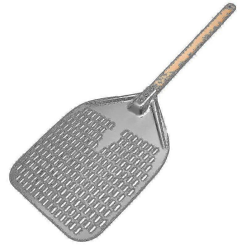 Perforated Pizza Peel, Rectangular Turning Spatula With Detachable