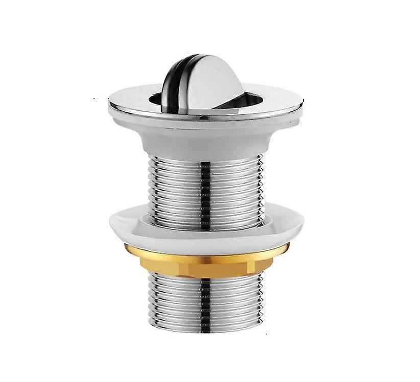 Designer sink drain without overflow and without drain body, chrome