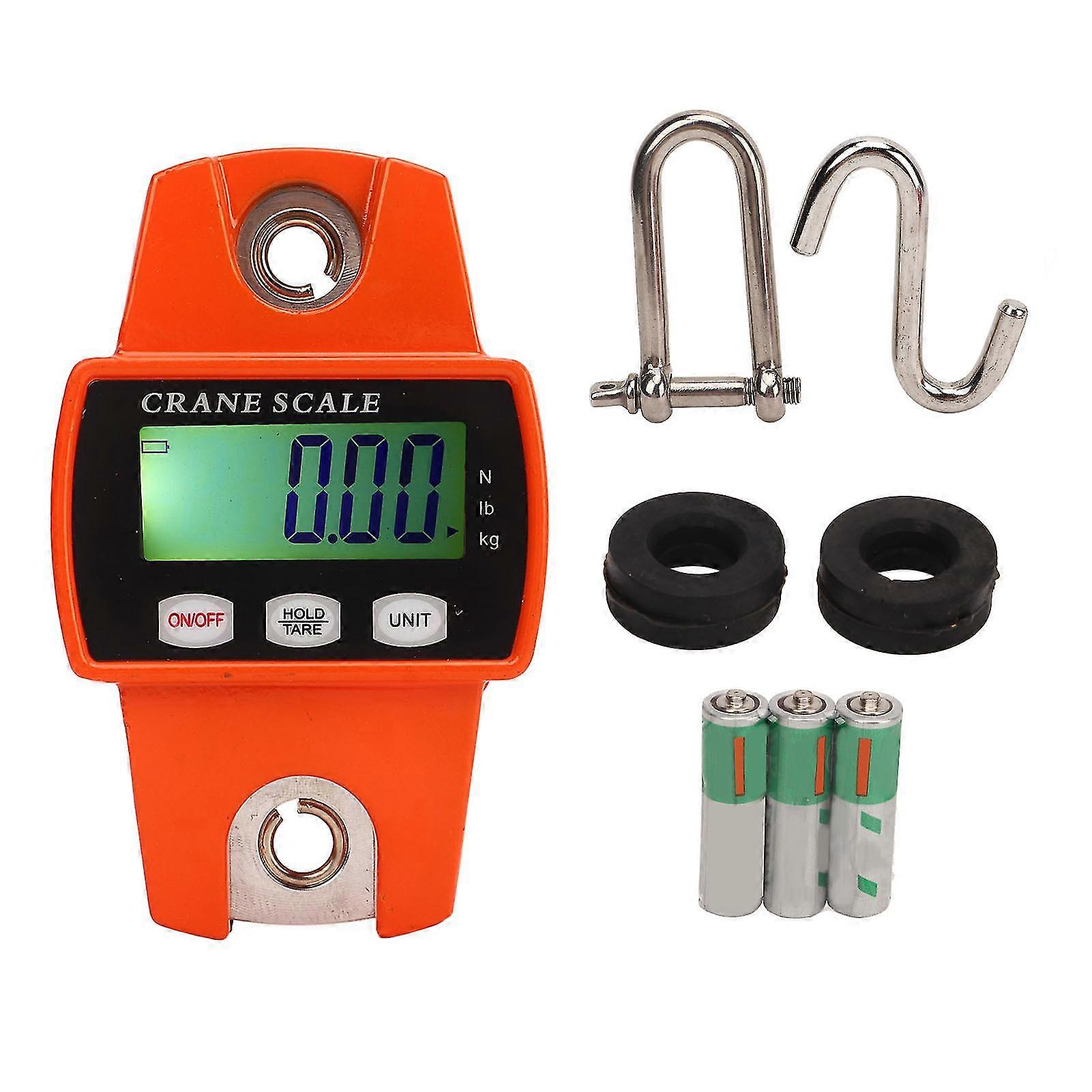 Digital Hanging Scale 300KG - High Accuracy LCD Backlit Display - Mini Crane Scale for Fishing and Hunting