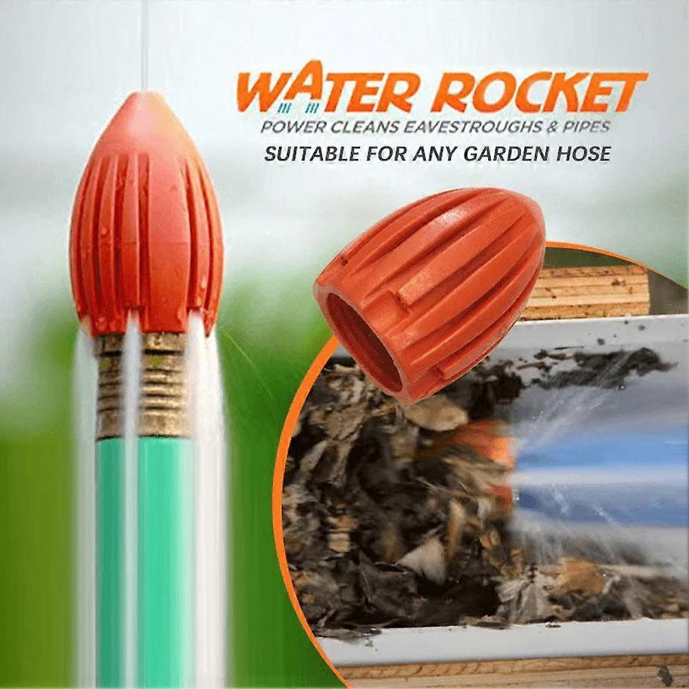 Plastic Water Rocket-Shape Cleaning Nozzle Durable Roofs Cleaning Nozzle for Unplugging Drains