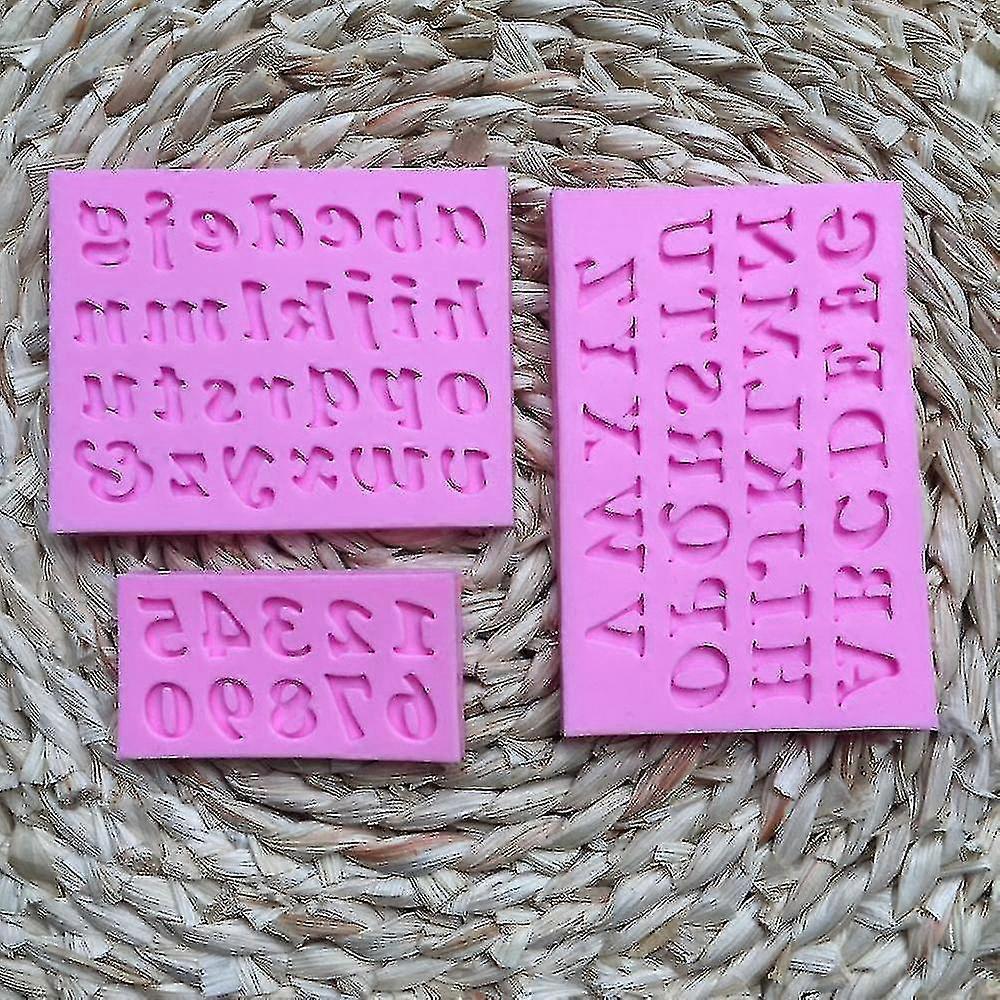 3-piece Silicone Mold With Alphanumeric Shape
