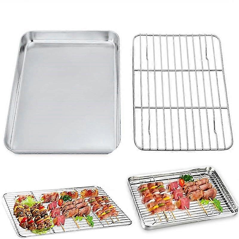 Baking Pan Corrosion-resistant Convenient to Use Rectangular Shape Stain Steel Baking Pan for BBQ-ZZY
