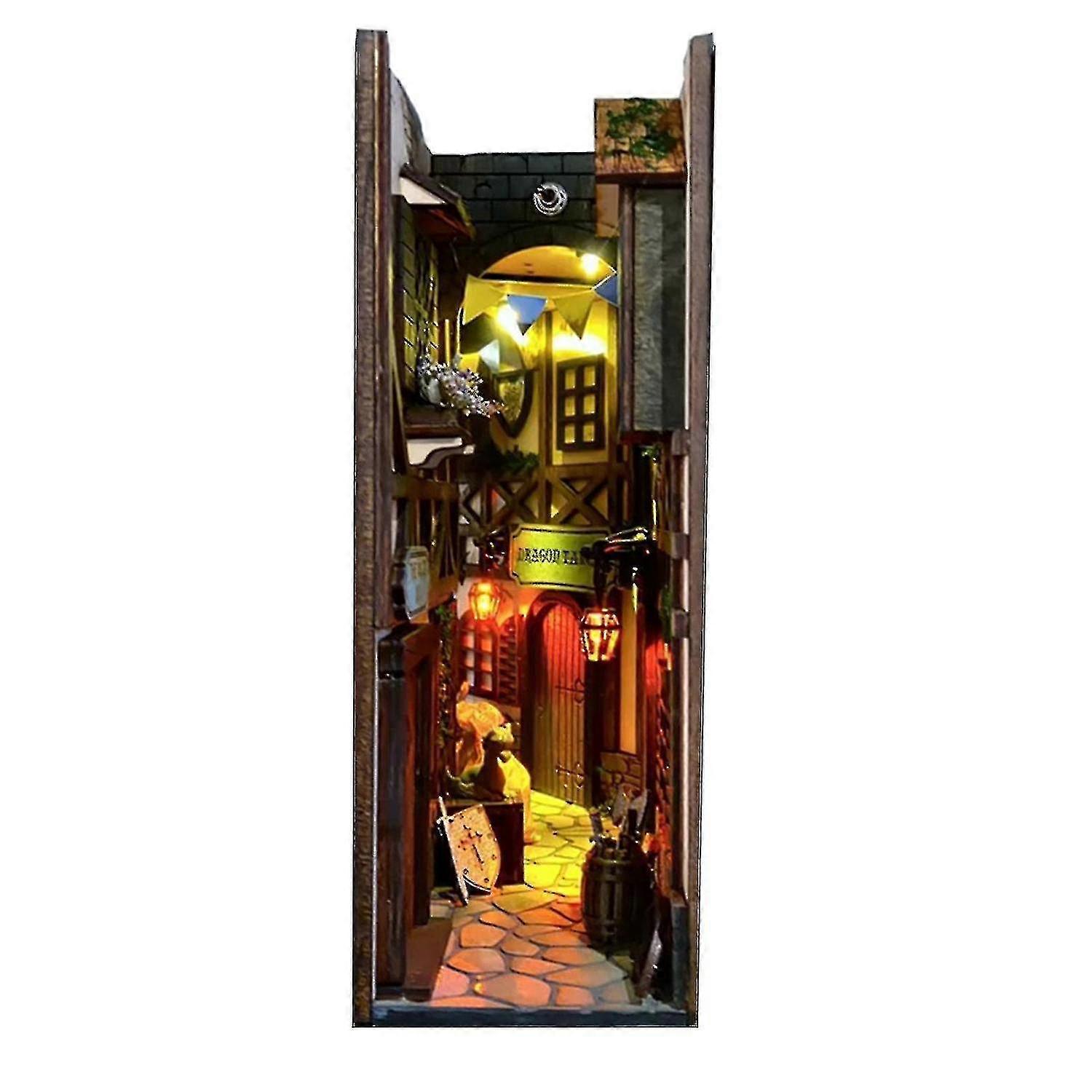 Medieval Bookshelf Insert Box Bookends Desktop Organizer Non-skid Bookshelf Decor For Home Office