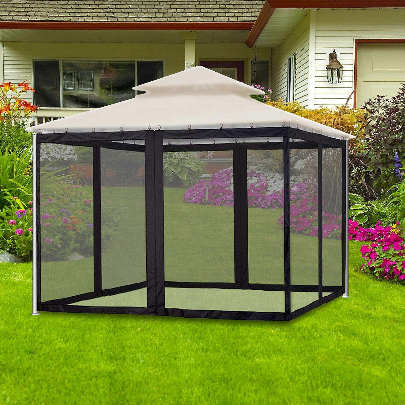 Square Sleeping Camping Net Mosquito Netting Anti-mosquito Nets Foldable Errace Four-corner For Tent Double Zipper